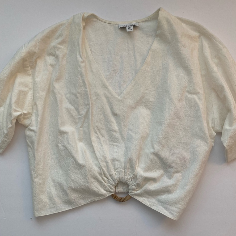 Topshop cream 100% cotton top